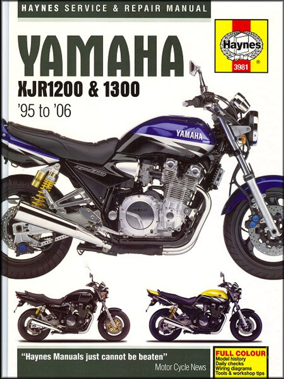 Yamaha XJR1200, XJR1300, XJR1300SP Repair Manual 1995-2006