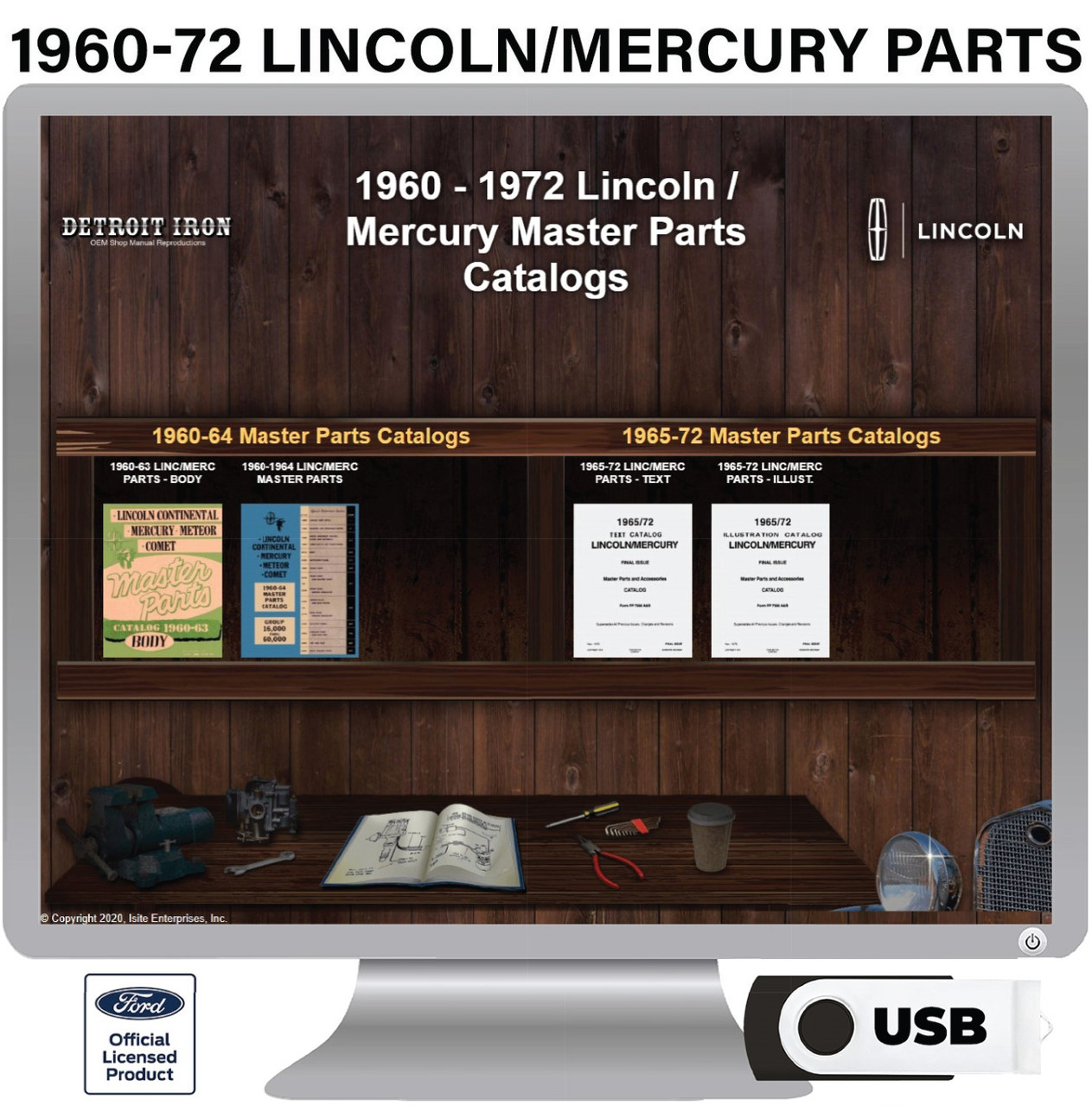 19601972 Lincoln / Mercury Parts Manuals (Only) on USB PDF Format