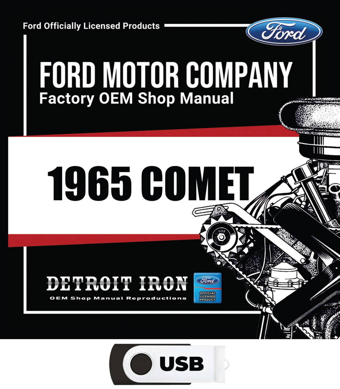 1965 Comet Factory OEM Shop Manuals on USB PDF Format