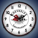 Corvette Logo LED Lighted Clock: 1956, 1957