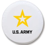 U.S. Army Tire Cover, Size E10 - 29.75 inches, White - Image 1