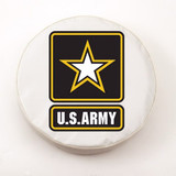 U.S. Army Tire Cover, Size Universal Large - 31.25 inches, White