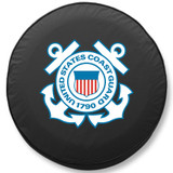 U.S. Coast Guard Tire Cover, Size C - 31 1/4 inches, Black - Image 1