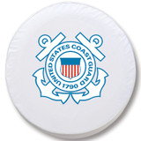 U.S. Coast Guard Tire Cover, Size Z - 33 inches, White - Image 1
