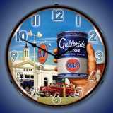 Gulfpride Motor Oil Wall Clock, LED Lighted