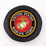 U.S. Marines Tire Cover, Size N - 24 inches, Black