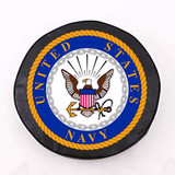 U.S. Navy Tire Cover, Size F -29 inches, Black