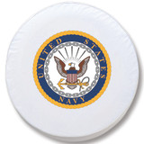 U.S. Navy Tire Cover, Size M - 25 1/2 inches, White - Image 1