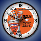 Oilzum HP Oil Wall Clock, LED Lighted