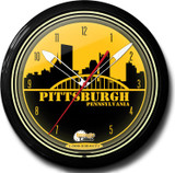 Pittsburgh Pride Neon Clock, High Quality, 20 Inch