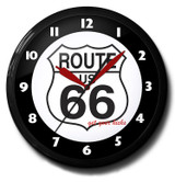 Route 66 Neon Clock: High Quality, Banded, 20 Inches