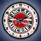 Sinclair Aircraft Wall Clock, LED Lighted: Airplane Theme