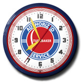 Studebaker Authorized Service Neon Clock, High Quality, 20 Inch