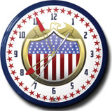 United States Eagle Shield Neon Clock, High Quality, 20 Inch