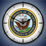 US Navy Wall Clock, LED Lighted