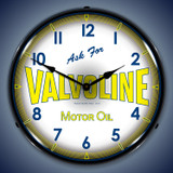 Valvoline Motor Oil Wall Clock, LED Lighted: Gas / Oil Theme