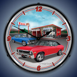 Chevy Nova Wall Clocks, LED Lighted