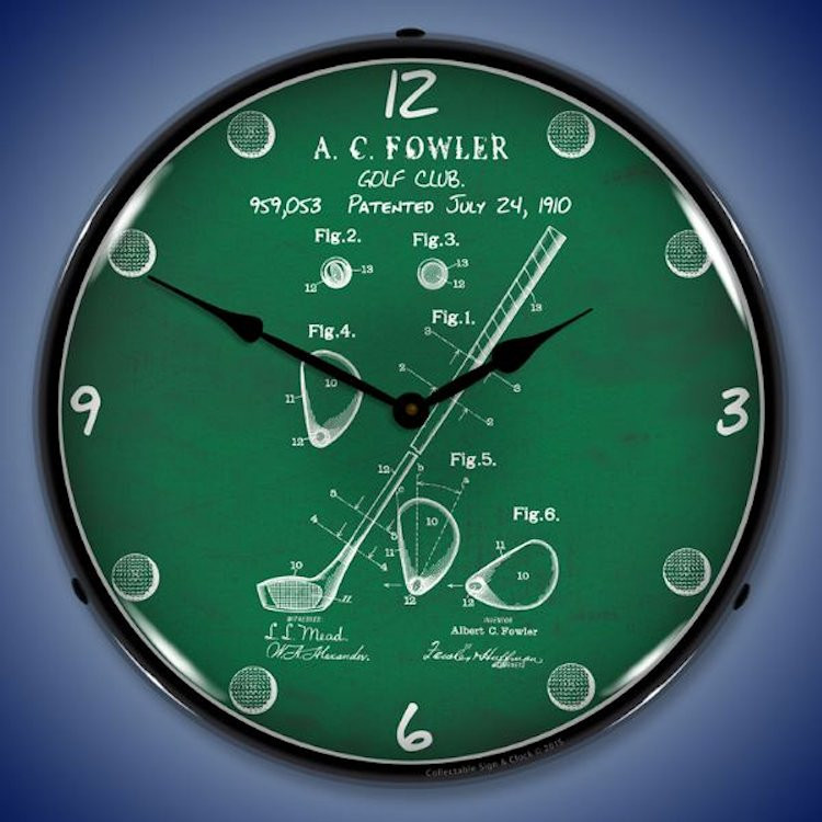Sports Theme Wall Clocks, LED Lighted Golf, Football, Baseball, Boxing