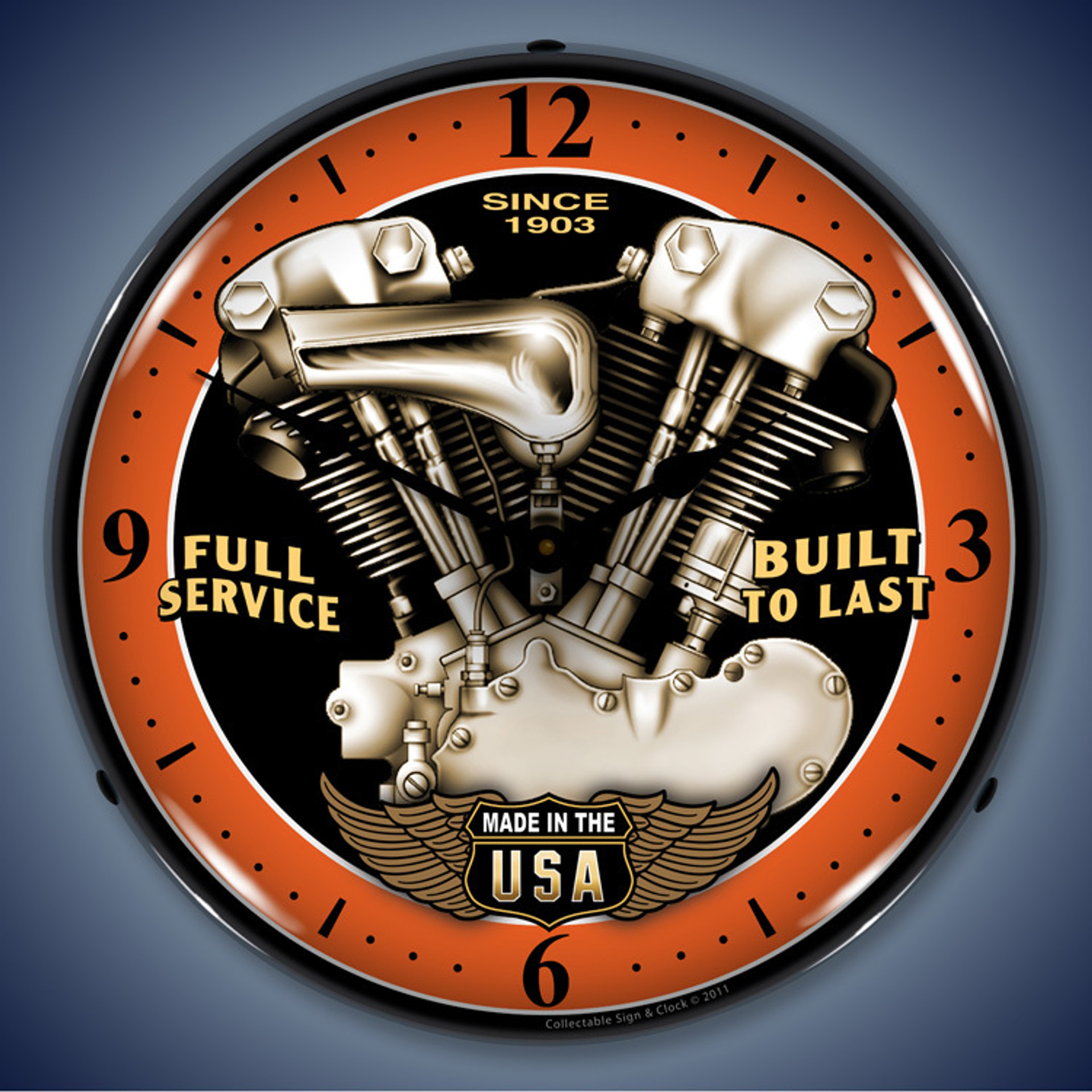 Vintage Motorcycle LED Wall Clocks Motorcycle Wall Clocks