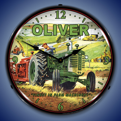 Vintage Farm Tractor Wall Clocks, LED Lighted