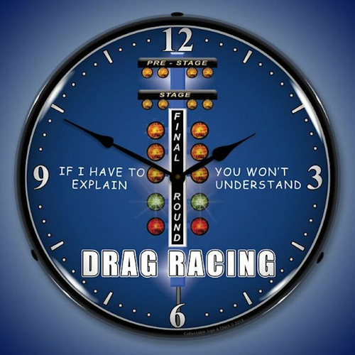 Racing Theme Wall Clocks, LED Lighted