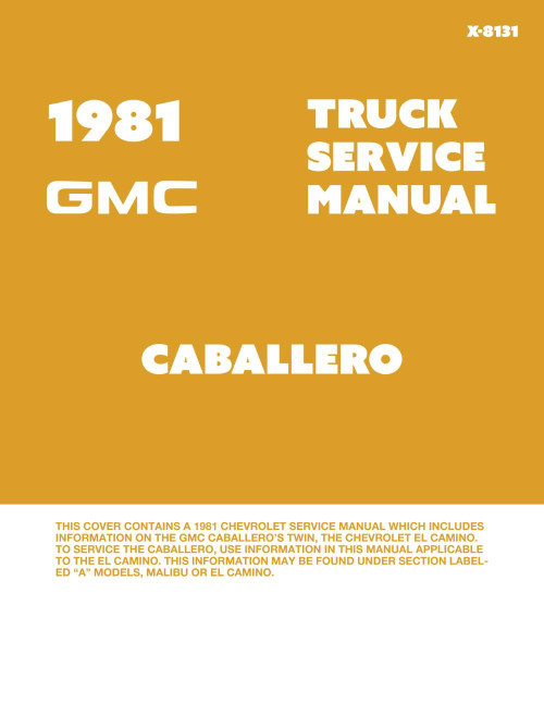 1981 GMC Caballero Service Manual - Image 1