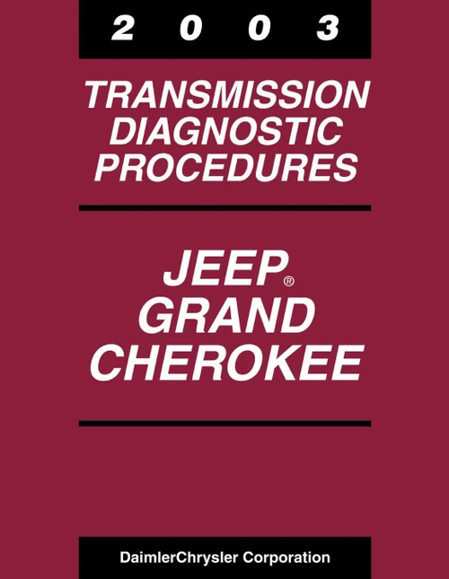 2003 Jeep Grand Cherokee Transmission Diagnostic Procedures Manual - Gallery Image 1