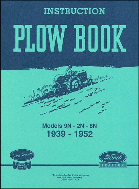 1939-1952 Ford Ferguson Model 9N, 2N, 8N Instruction Plow Book