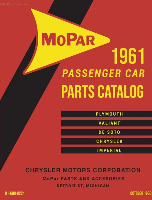 1961 Mopar Car Parts Book