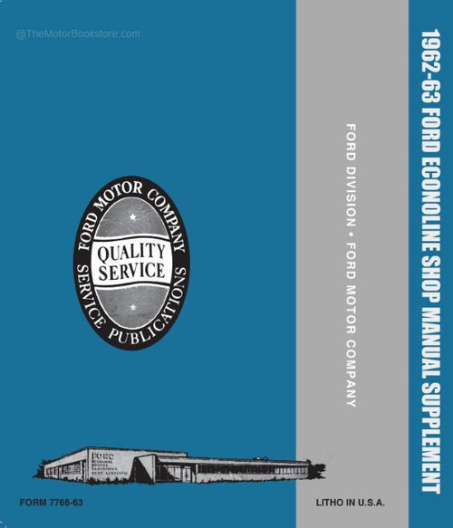 1962 1963 Ford Econoline Shop Manual Supplement OEM