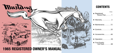 1965 Ford Mustang Owner's Manual