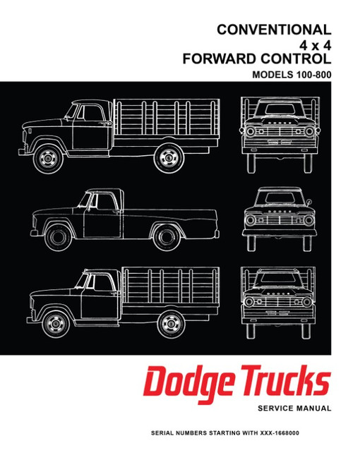 1967 Dodge Truck 100-800 Shop Manual