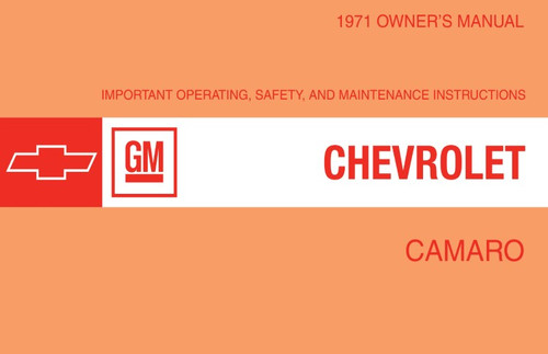 1971 Chevrolet Camaro Owner's Manual