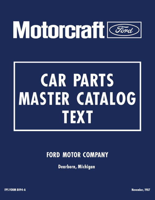 1973 - 1979 Ford Car Parts Text & Illustrations Catalog Set