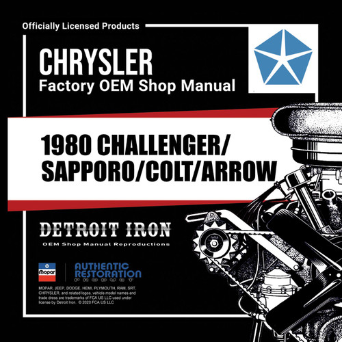 1980 Dodge Challenger / Colt & Plymouth Sapporo /Colt / Arrow Shop Manuals, Parts Book, Owner Manuals & Sales Literature Kit