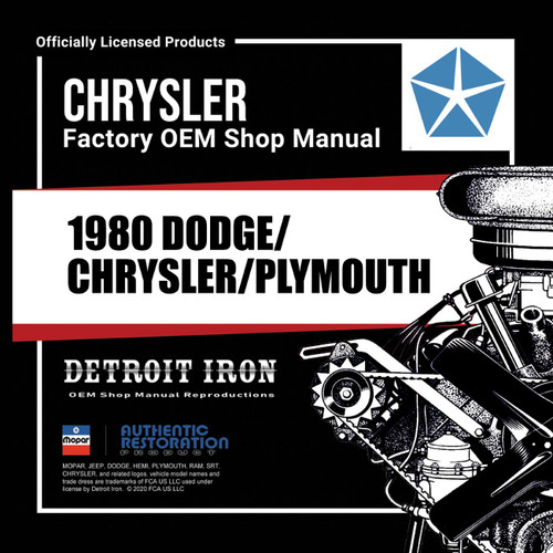 1980 Dodge / Chrysler / Plymouth Full Size Car Shop Manuals, Parts Book, Owner Manuals & Sales Data Kit