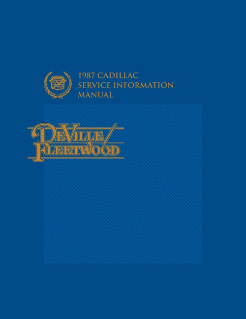 1987 Cadillac DeVille, Fleetwood Shop Manual