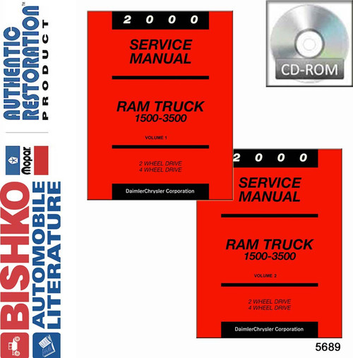 2000 Dodge Truck OEM Service Manual on CD-ROM