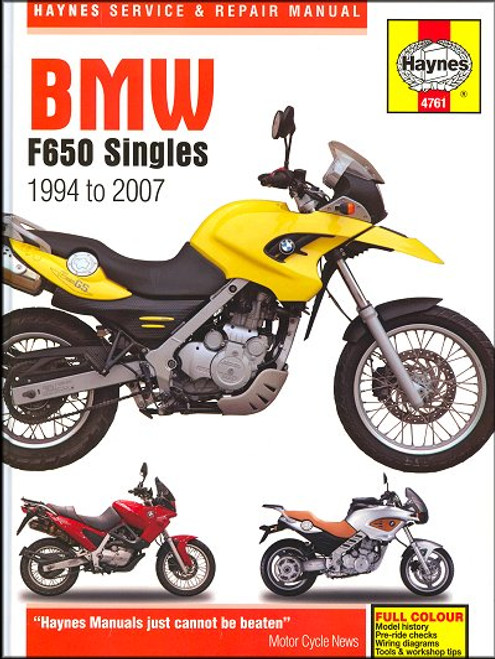 BMW F650 Singles Repair Manual 1994-2007