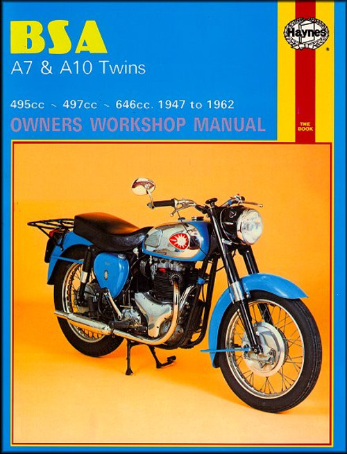 BSA A7, A10 Twins Repair Workshop Manual 1947-1962
