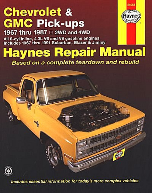 Chevy, GMC Pickups, Blazer, Jimmy Repair Manual 1967-1987