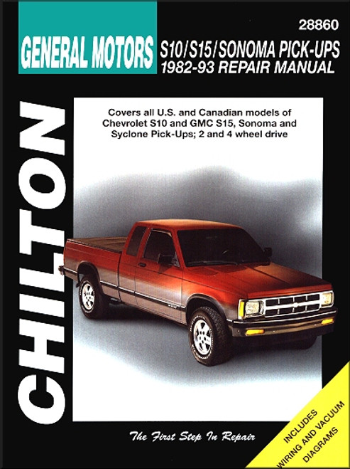 Chevy S10, GMC S15, Sonoma, Syclone Repair Manual 1982-1993