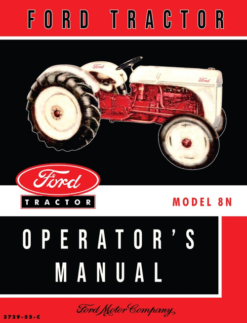 Ford Tractor Model 8N Operator's Manual 1948-1952