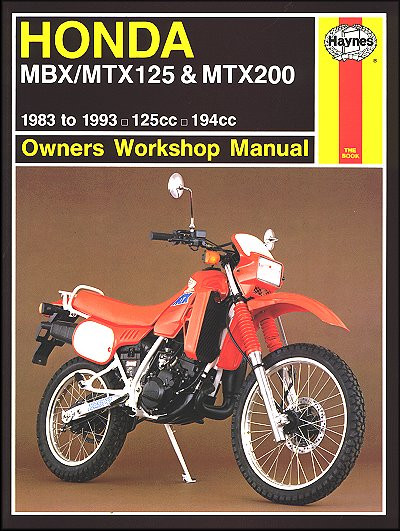 ホンダ MTX125R サービスマニュアル Honda MBX125, MTX125, MTX200 Repair Manual 1983-1993 | Haynes 1132