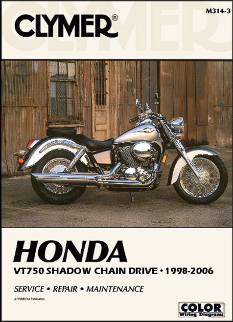 Honda Shadow VT750, ACE, Spirit, ACE Deluxe Repair Manual 1998-2006