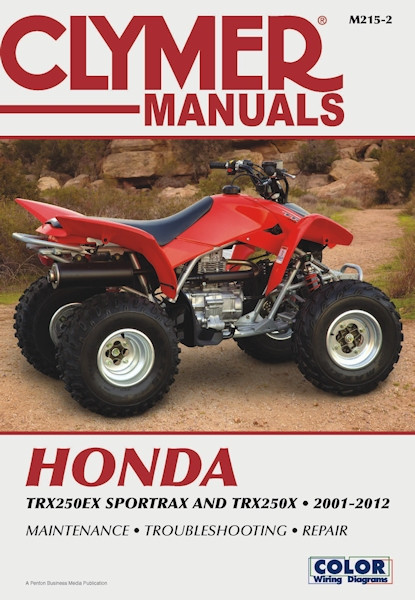Honda TRX250EX Sportrax TRX250X ATV Repair Manual 2001-2012 - Clymer