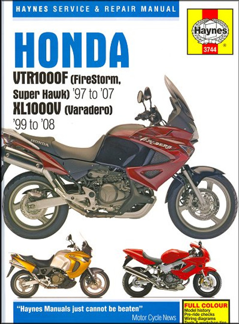 Honda VTR1000F, XL1000V Repair Manual 1997-2008