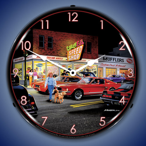 Crazy Eds Wall Clock, LED Lighted: Bruce Kaiser