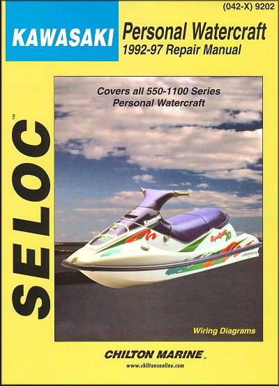 Kawasaki 550-1100 Personal Watercraft Repair Manual 1992-1997