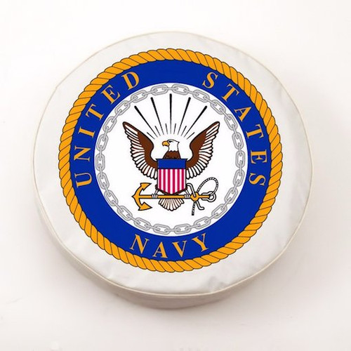 U.S. Navy Tire Cover, Size O - 21 1/2 inches, White